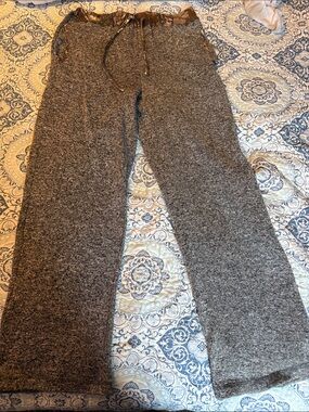 Realtree Gray Marled Wide-Leg Lounge Sweatpants